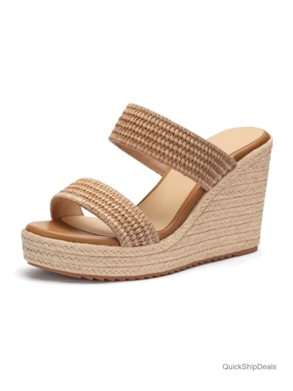 Wedge Sandals Espadrilles Slip on Open Toe Platform Summer Shoes Casual Fashion